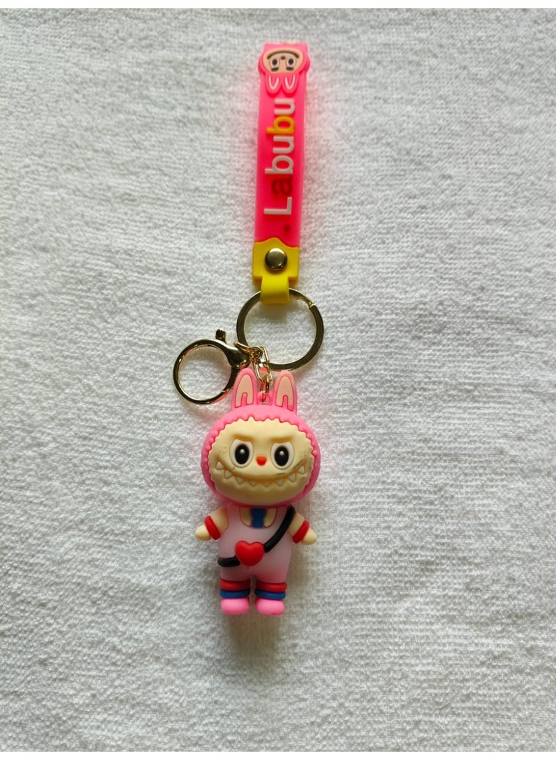 Labubu Keychain Cute Cartoon Bag Pendant for Kids Girls School Bag Backpack Zipper Keys Small Gift Accessory - Image 3